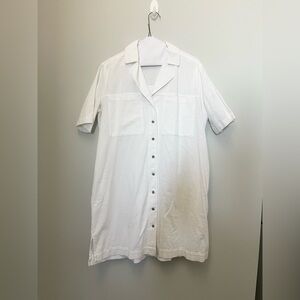 Universal Thread White button down Shirtdress linen blend preppy